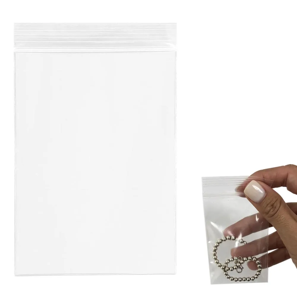 2000 Reclosable Zipper Bags Clear 2"X 3" Small Top Sealing Plastic Poly Baggies