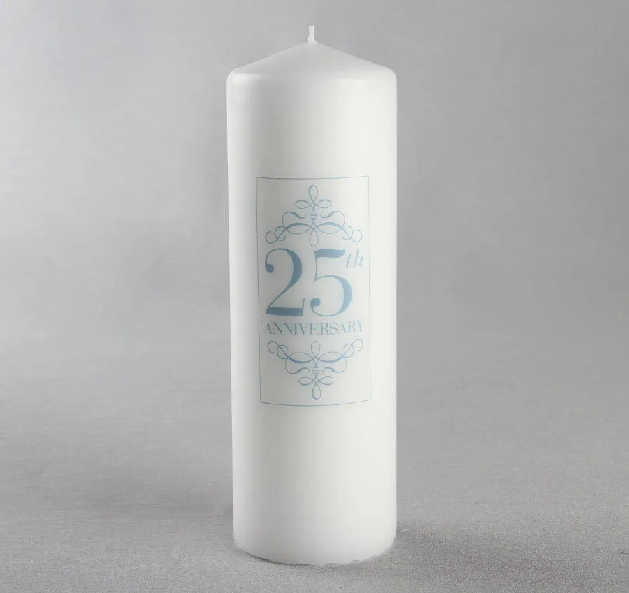 25th Anniversary Pillar Candle