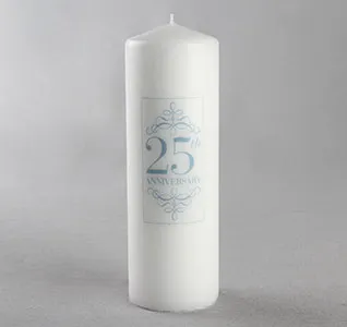 25th Anniversary Pillar Candle