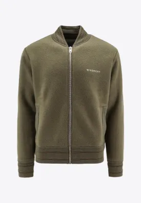 4G Logo Print Zip-Up Bomber Jacket