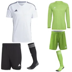 ADIDAS TIRO 23 COMPETITION MATCH PREMIUM SS KIT BUNDLE WHITE/BLACK