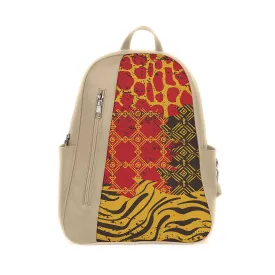Beige Mixed Backpack Mixed Skins