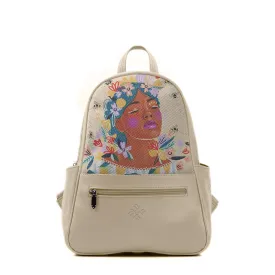 Beige Vivid Backpack Save the bees