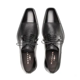 Black Mezlan Soka Cap-toe Men's Lace-Up Dress Shoes Genuine Leather