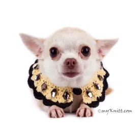 Boho Dog Necklace with Black Rhinestones Accessories DN17