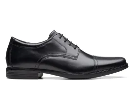 Clarks Howard Cap - Black Leather