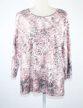 CLASSIC EDITIONS ANIMAL PRINT TOP LADIES XL PRE-LOVED