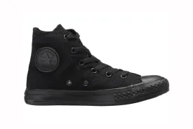 Converse All Star Little Kids Hi Top Black Monochrome Shoes