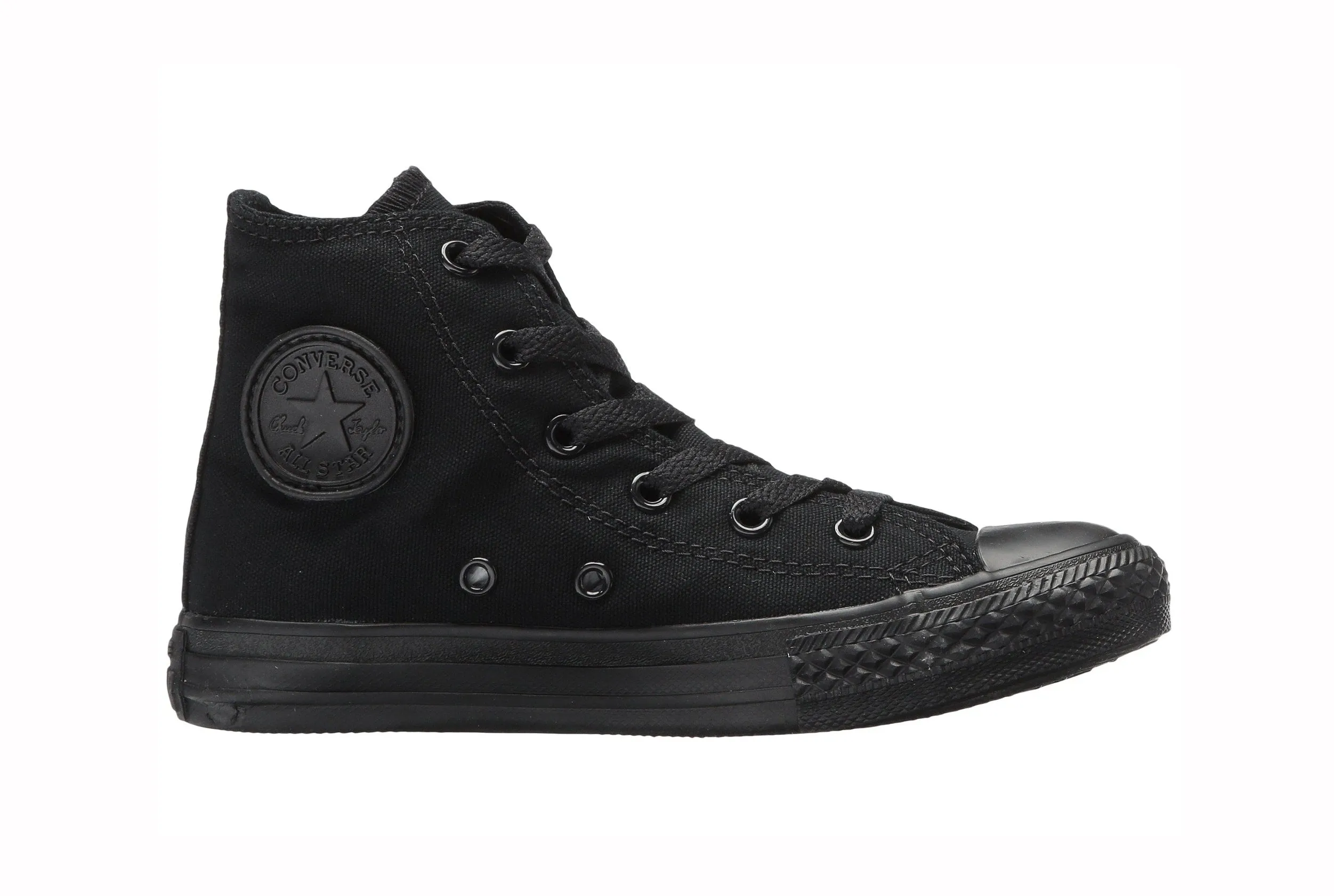 Converse All Star Little Kids Hi Top Black Monochrome Shoes