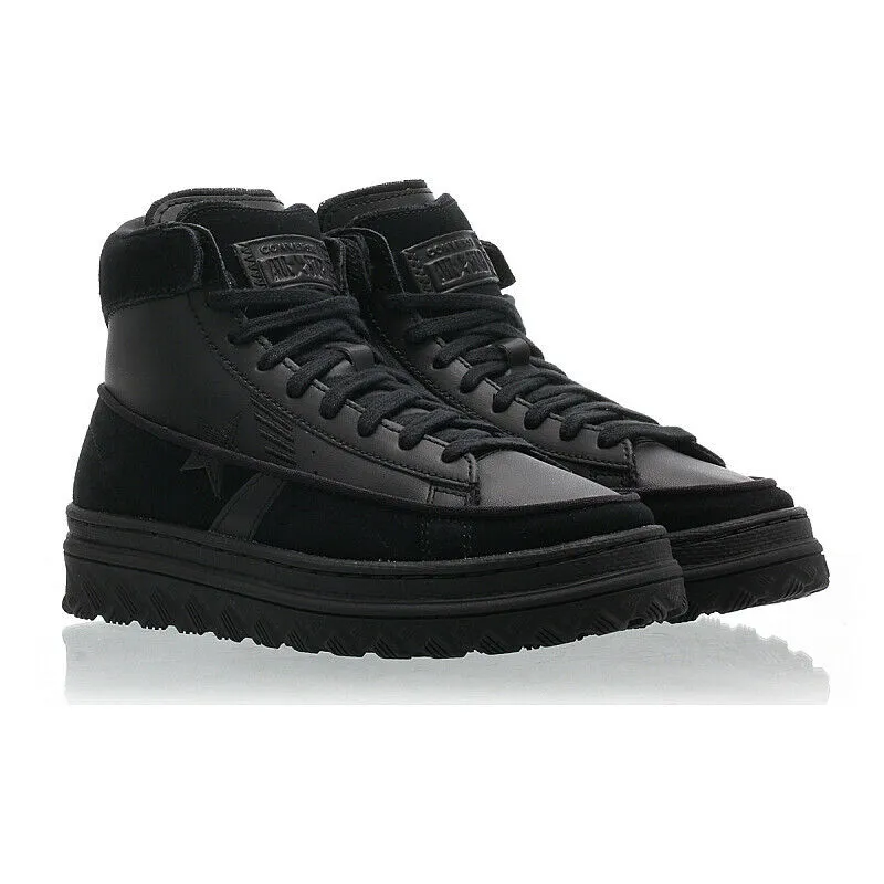 Converse Ice Pro Leather X2 169478C Unisex Black Leather High Top Shoes AMRS1199