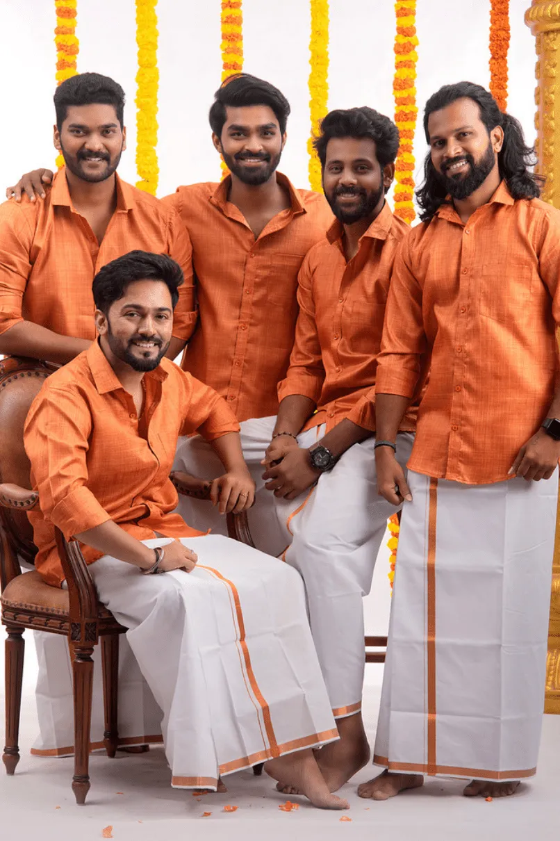 COPPER - Group Shirt and Matching Dhoti