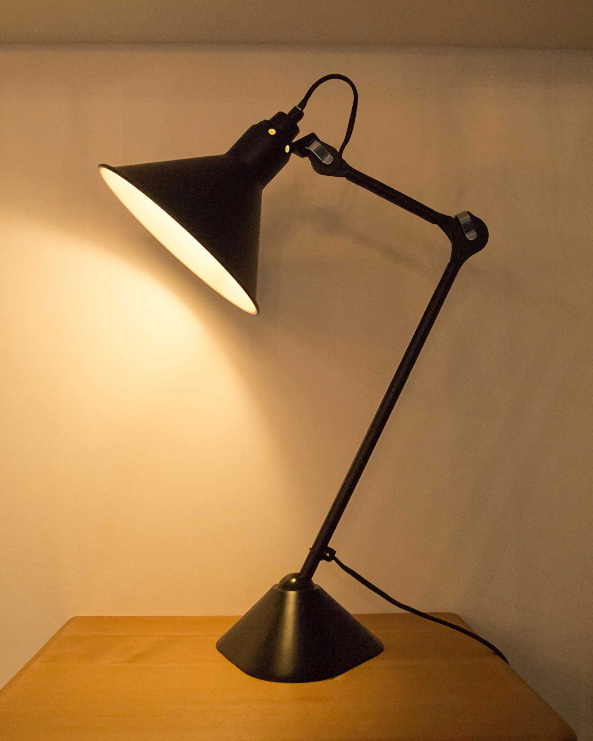 DCW editions Lampe Gras 205 Conic Table Lamp, matt black