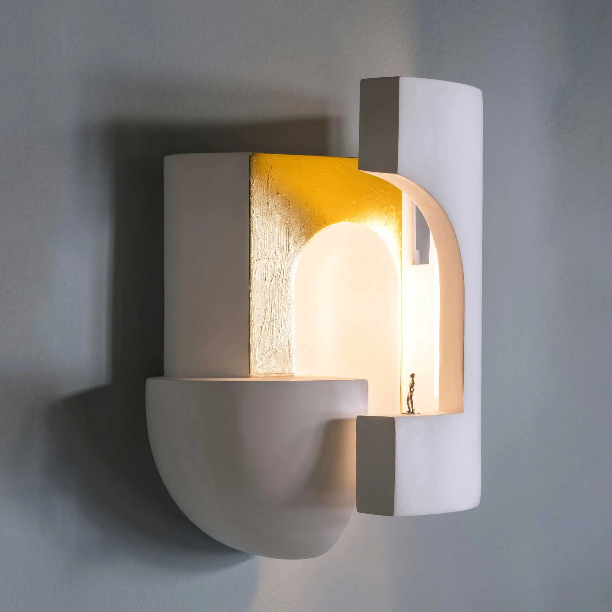 DCW editions Soul Story 2 Wall Lamp, White/Gold