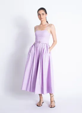 Diana Solid Dress-Lavender