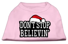 Don't Stop Believin' Screenprint Shirts Light Pink S (10)