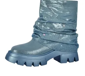 EM Fold Over Rhinestone Trim Boots
