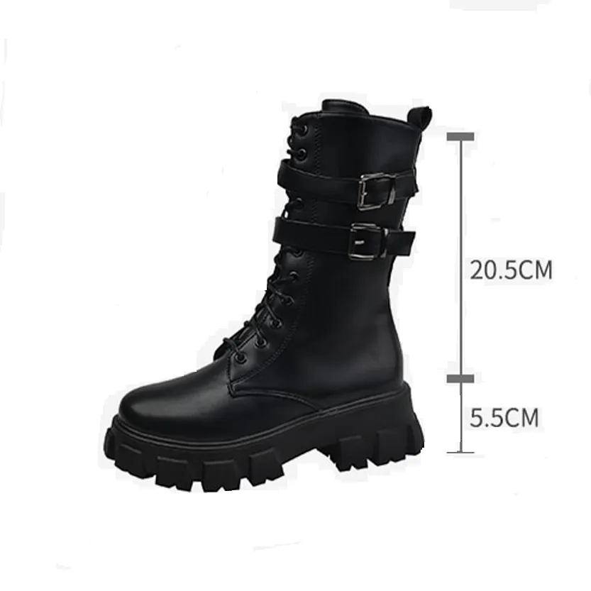 Funki Buys | Boots | Women's Chunky Motorcycle Punk Boots