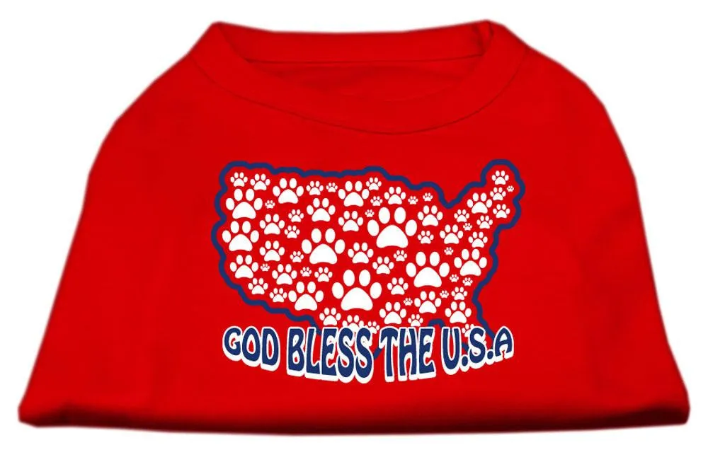 God Bless USA Screen Print Shirts Red S (10)