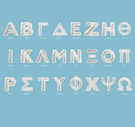 Greek Alphabet Ceramic Dishes