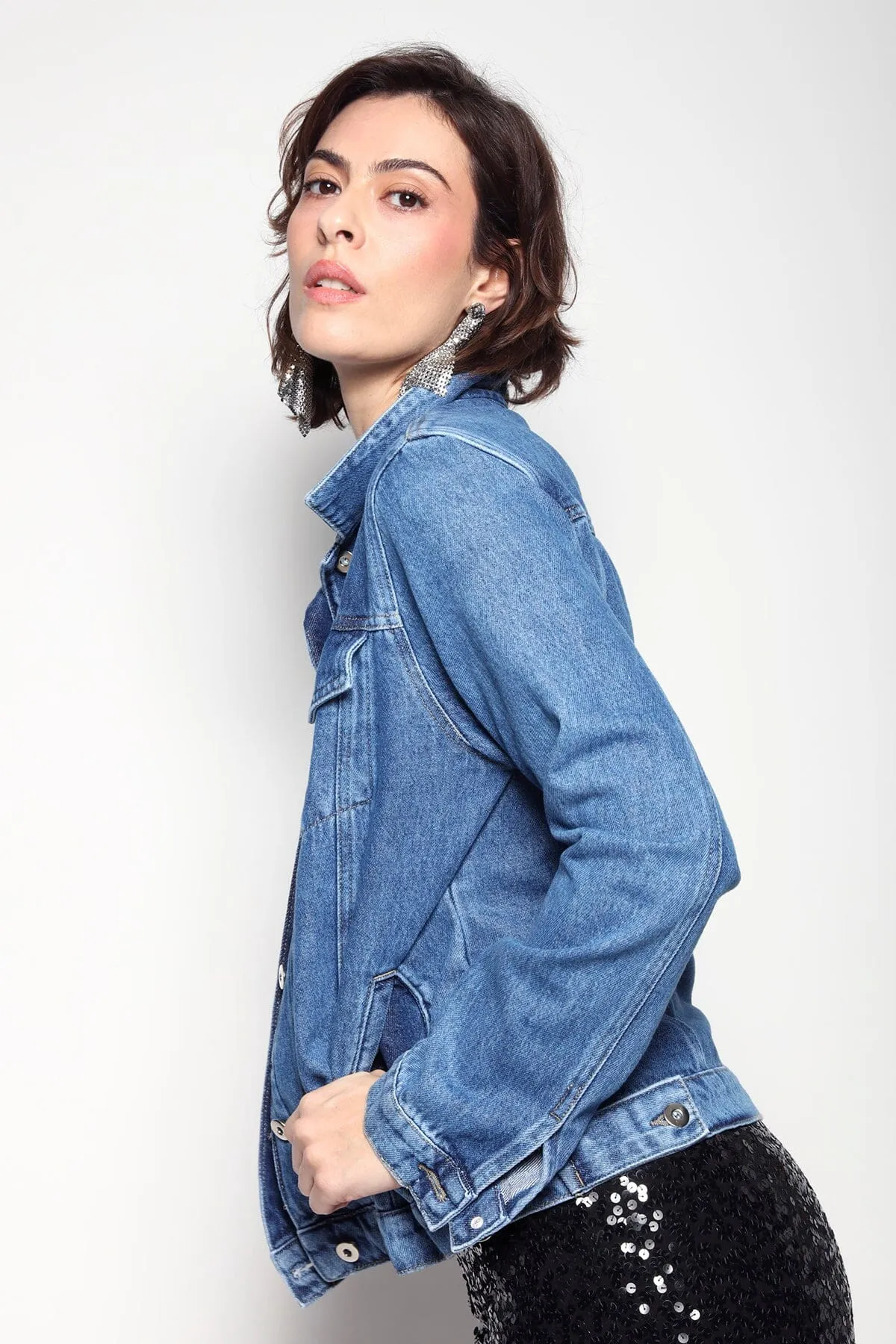 Jaqueta Jeans Basik - Azul