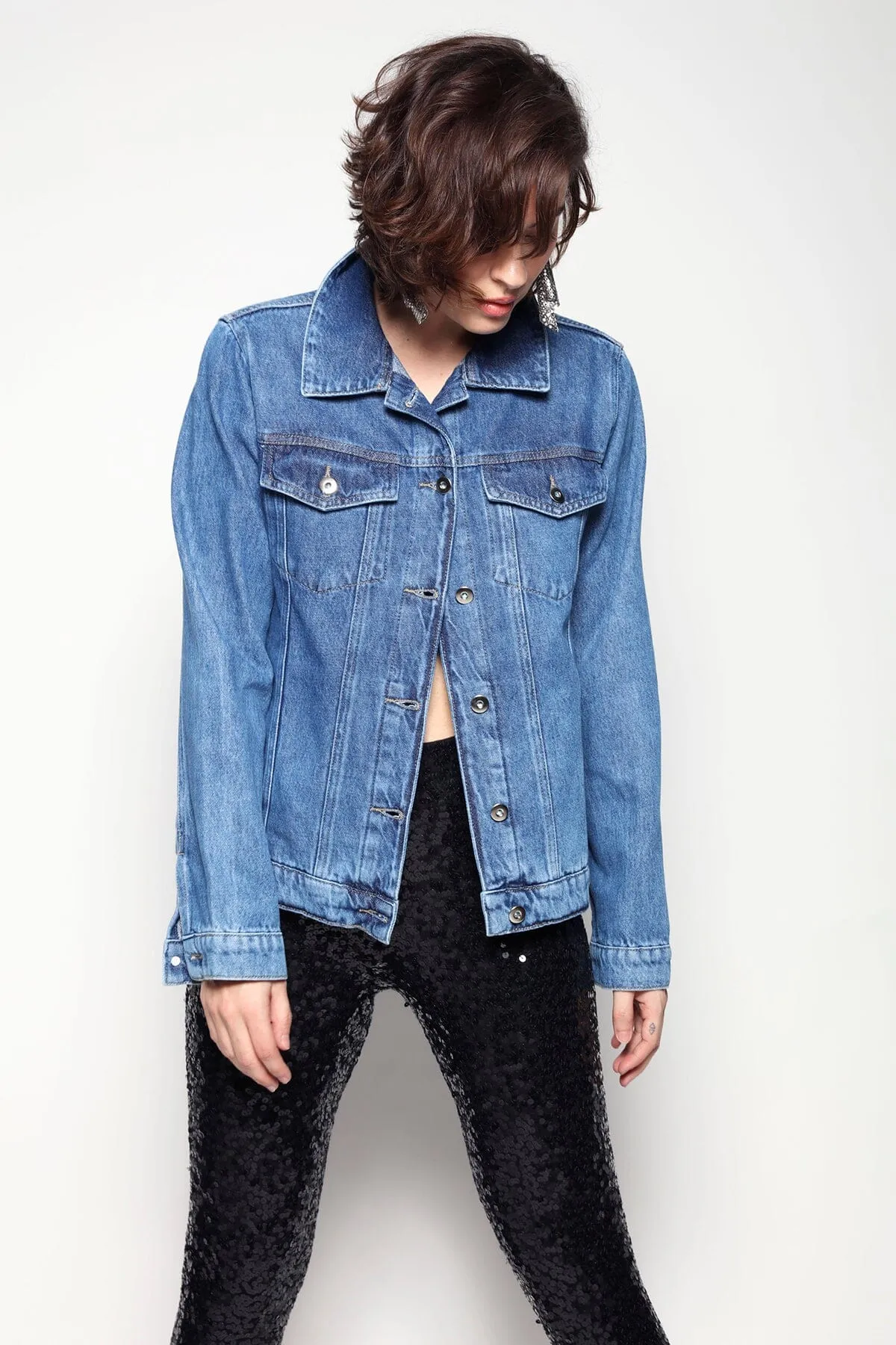Jaqueta Jeans Basik - Azul