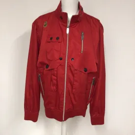 Luke Red Multi Pocket Bomber Jacket Size M