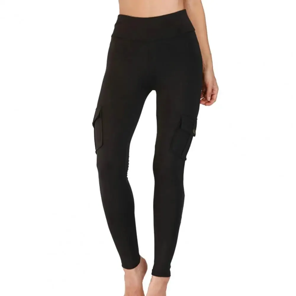 Luxe Velvet High Waist Yoga Pants with Pockets - Comfort Meets Style