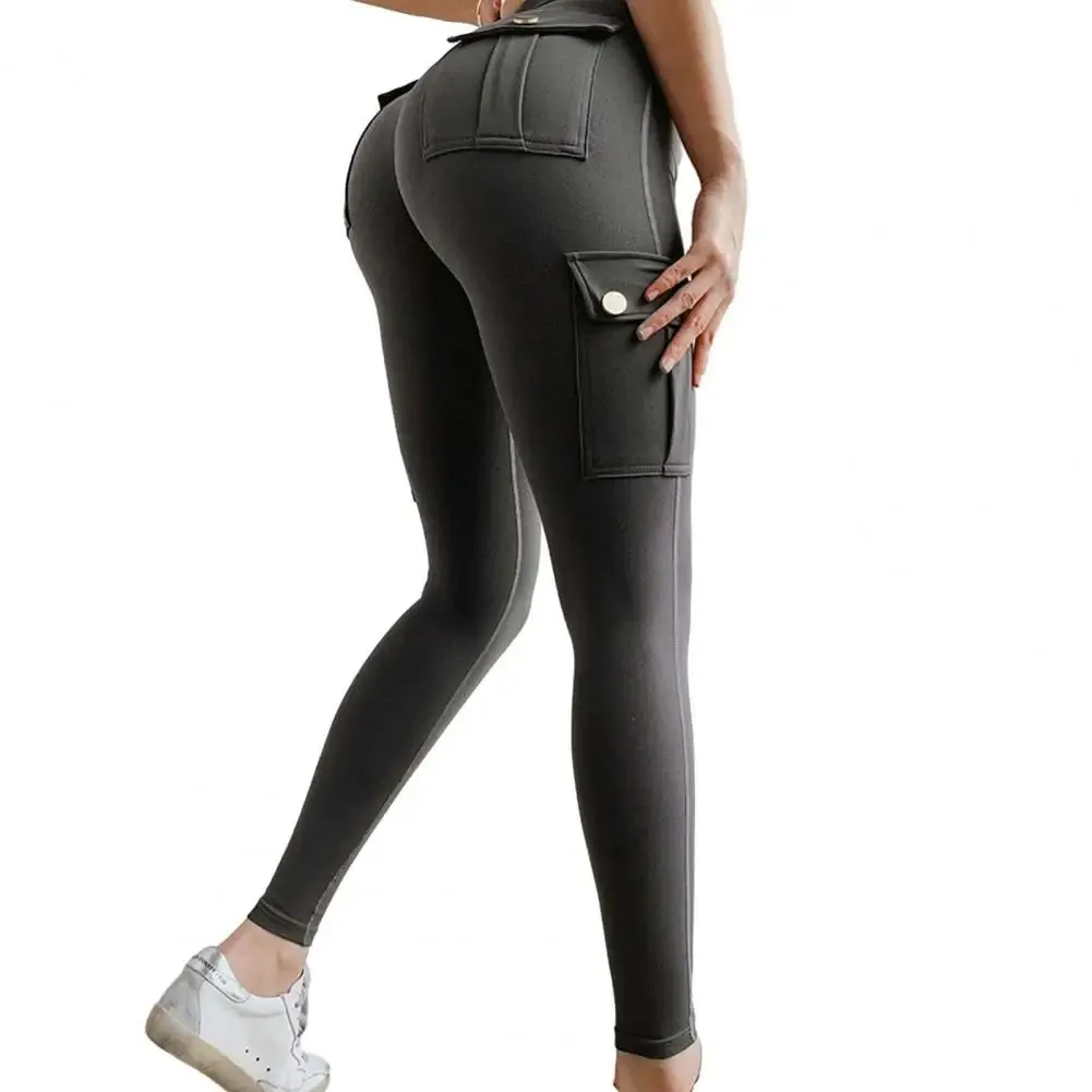Luxe Velvet High Waist Yoga Pants with Pockets - Comfort Meets Style