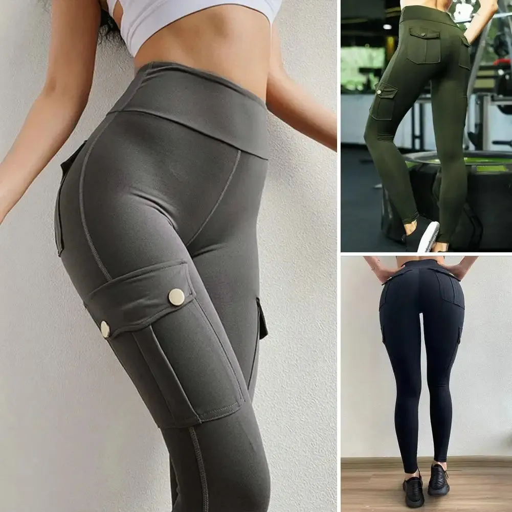 Luxe Velvet High Waist Yoga Pants with Pockets - Comfort Meets Style