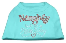 Naughty But Nice Rhinestone Shirts Aqua XXL (18)