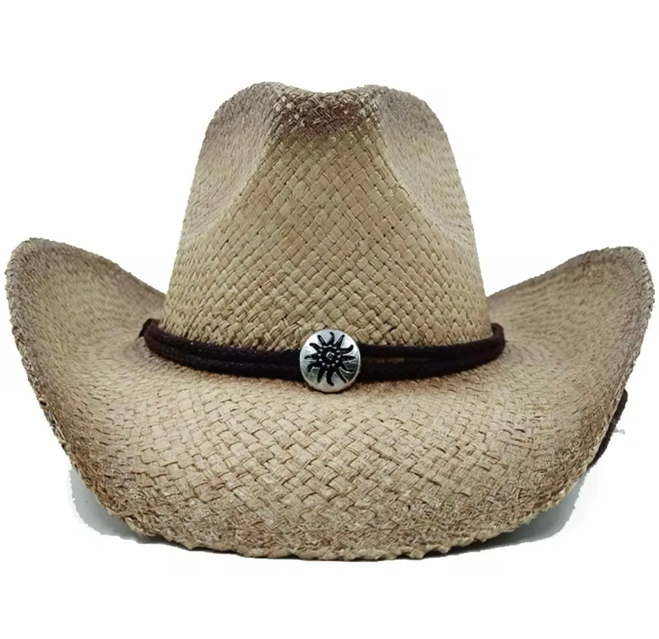 Ombre Straw fedora with accessories