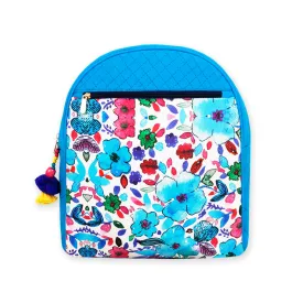 Printed Backpack- Blue Garden