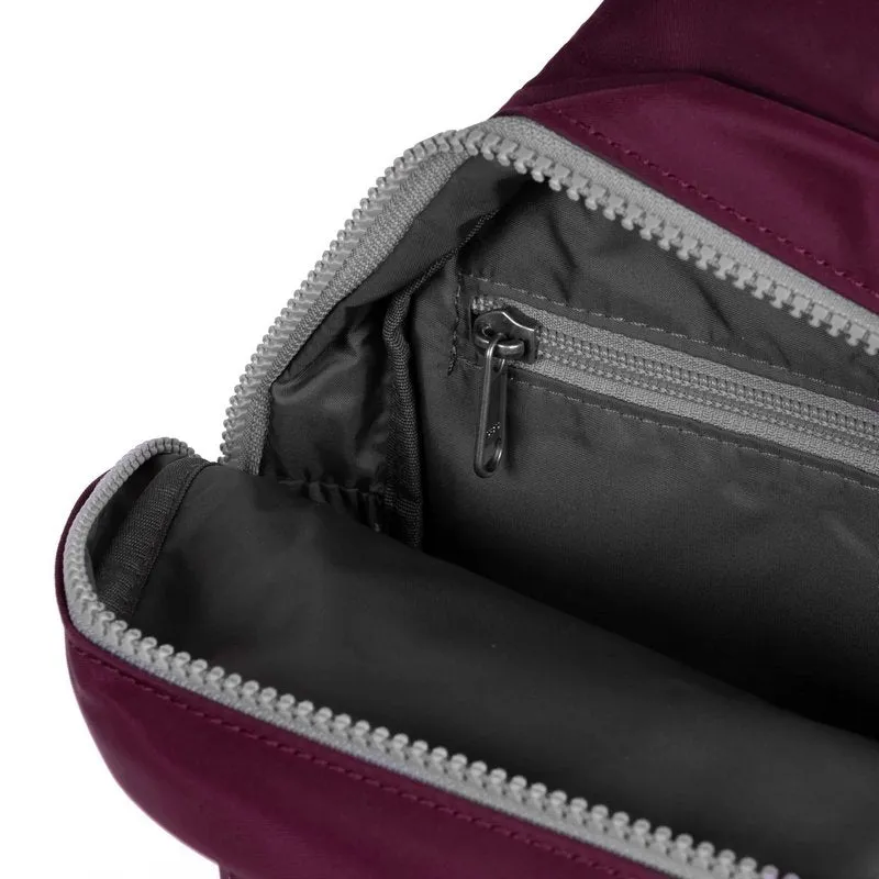 Roka Willesden B Sustainable Crossbody Bag in Plum