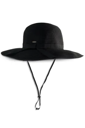 Shelly Shapeable Travel Sun Hat | Black