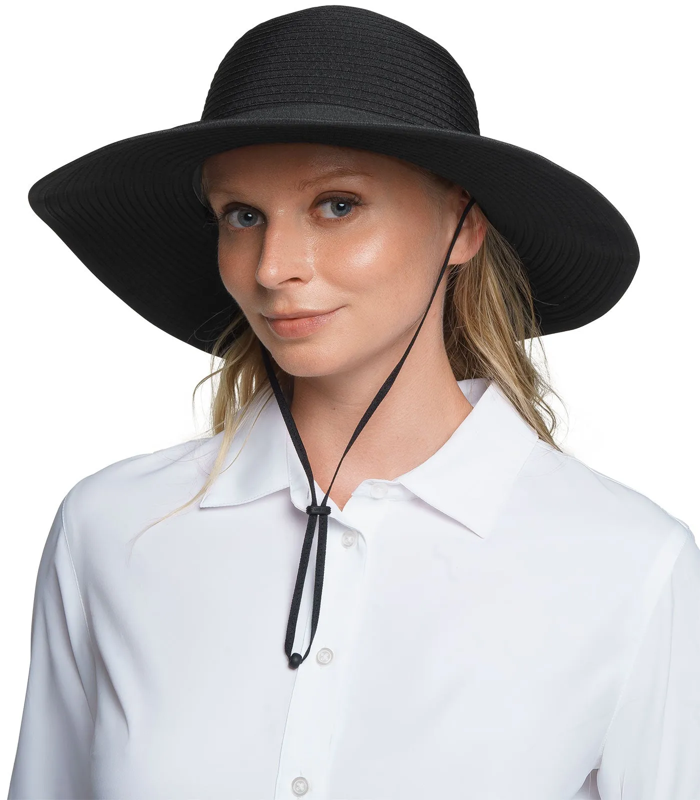 Shelly Shapeable Travel Sun Hat | Black