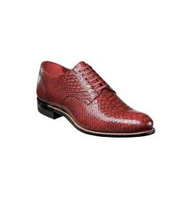 Stacy Adams Red Madison Anaconda Plain Toe Oxford Men's shoe