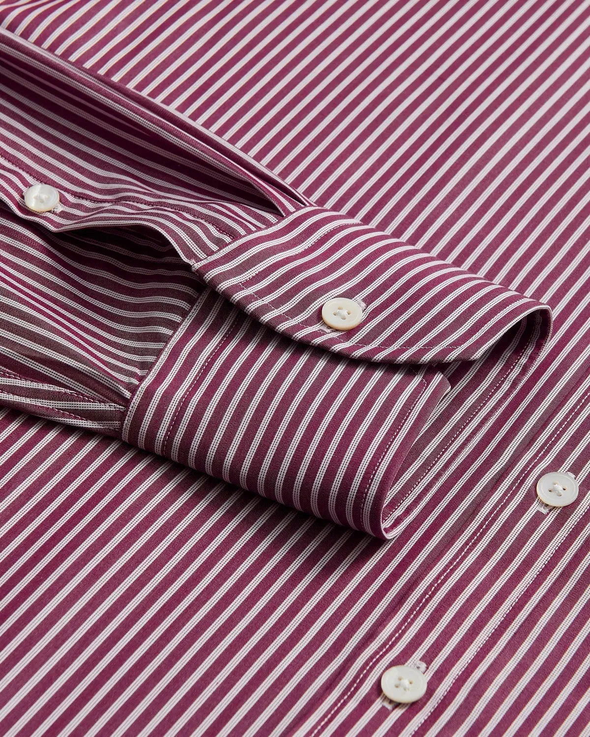Thomas Pink Double Stripe Shirt Brown Red