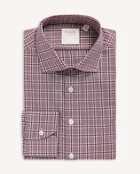 Thomas Pink POW Royal Twill Shirt Burgundy White