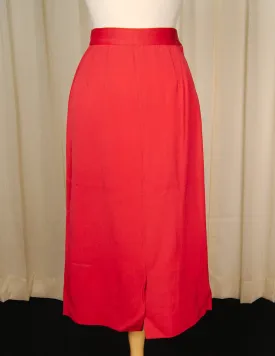 Vintage 1940s Red Midi Wiggle Skirt
