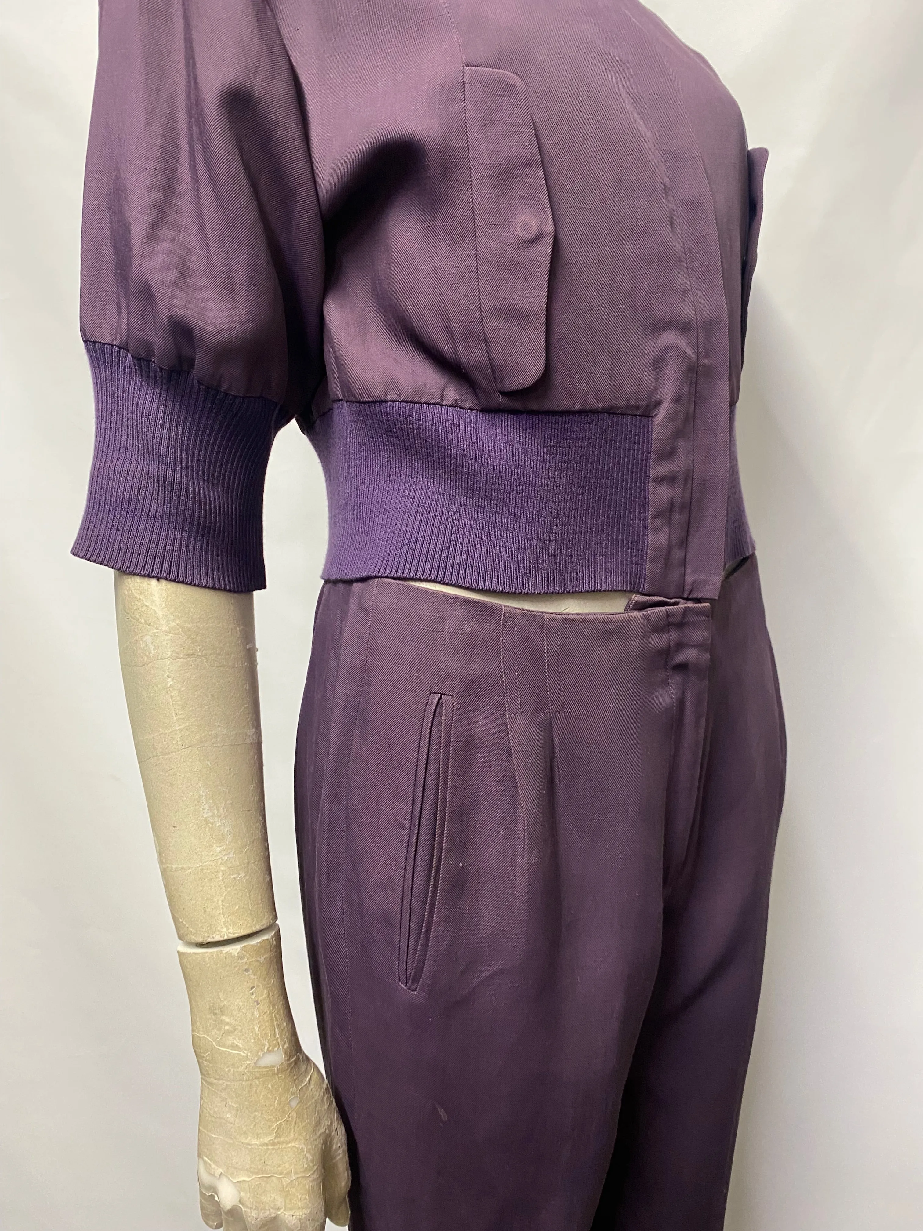 Vintage Kenzo Purple Tracksuit Top and Trousers 8-10