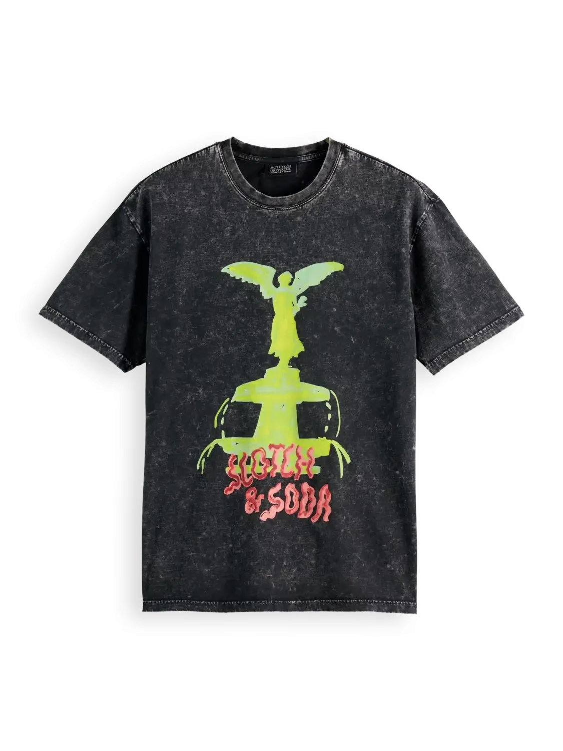 Washed Artwork Relaxed Fit T-Shirt (Black) - 179952001