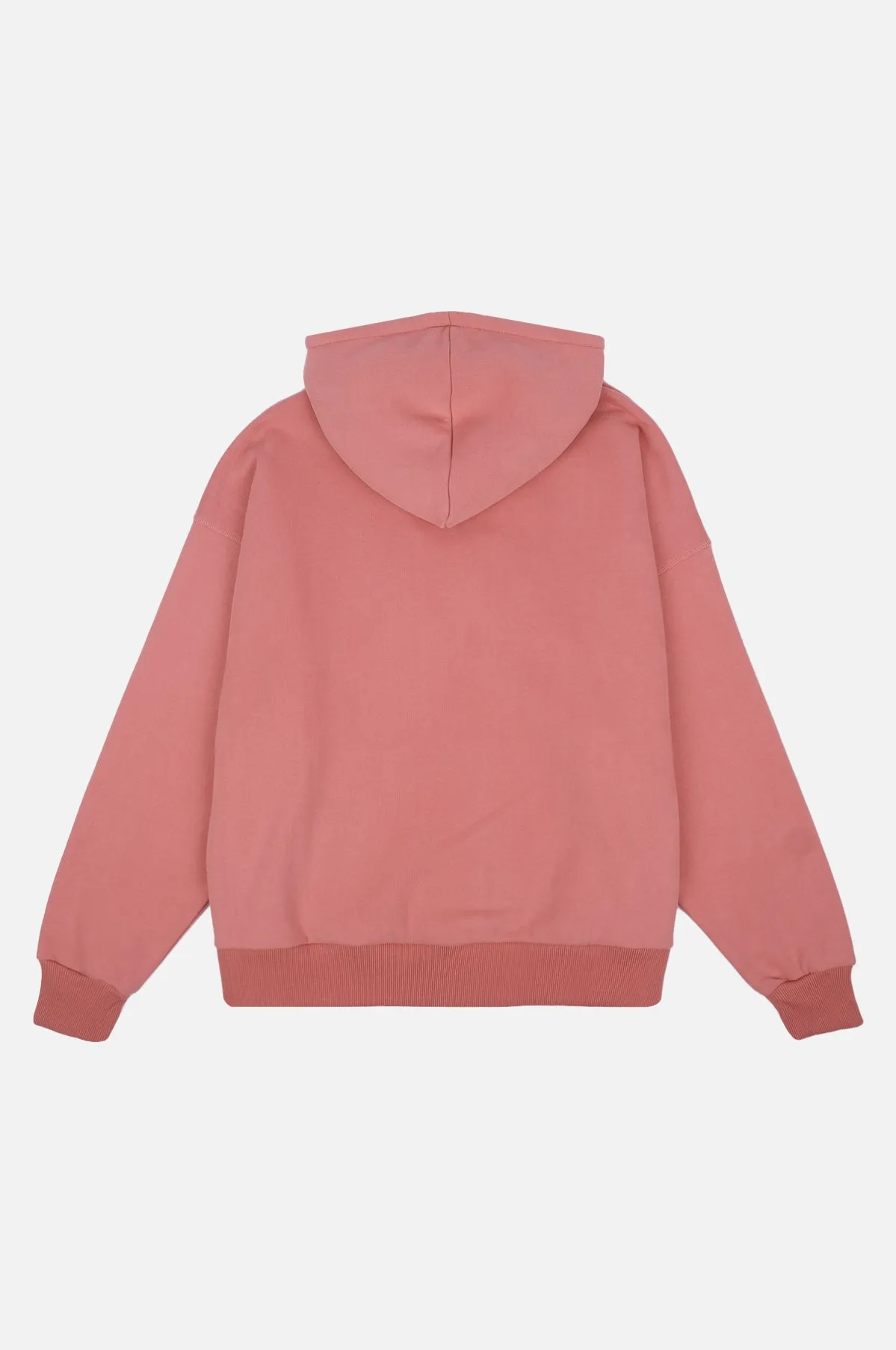 Women's Organic Essential Oversized Zip Hoodie Rossette Pink
